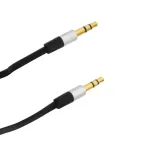 Cablu audio AUX jack 3.5 mm stereo, 1.2 m, negru, Carpoint