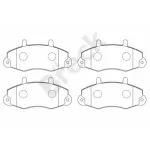 Plăcuțe de frână față pentru Ford Transit 1991-2000, set
