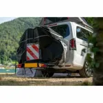 Prelată impermeabilă pentru 3-4 biciclete, suport pe cârlig, 190x50x130 cm