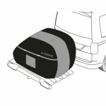 Prelată impermeabilă pentru 3-4 biciclete, suport pe cârlig, 190x50x130 cm