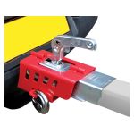 Antifurt pliabil pentru cuplaj remorca si rulota Carpoint, cu lacat si 2 chei, rosu