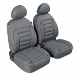Huse scaun fata sport jacquard gri, set 2 buc, compatibile airbag