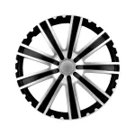 Set capace roti 15 inch Toro Silver Black din ABS rezistent, 4 buc