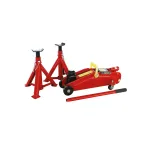 Cric hidraulic tip crocodil Carpoint 2T cu roti si 2 suporti de sustinere