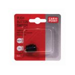 Întrerupător auto Carpoint 12V 20A rotund, cu revenire, negru 16,10 mm