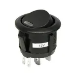 Intrerupator auto rotund 12V 20A cu LED, On/Off, diametru 20 mm
