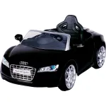Mașinuță electrică Audi R8 Spyder cu telecomandă, MP3 și acumulator 6V, negru