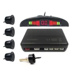 Senzori parcare spate Streetwize 12 V cu 4 senzori negri si display LED