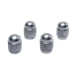 Set capace ventil auto Automax rotund silver, 4 bucati