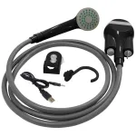 Dus camping portabil Streetwize cu baterie USB 2200mAh si furtun 1.8 m