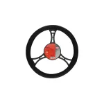 Husa volan Carpoint neagra, aspect piele intoarsa, 37-39 cm