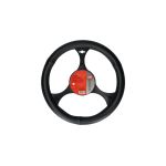 Husă volan din piele neagră Carpoint, pentru diametru 37-39 cm