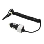 Încărcător auto Carpoint 4.8A cu cablu hibrid MicroUSB și 8pin, 150 cm