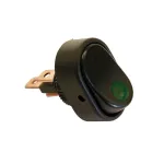 Intrerupator auto Carpoint 12V 30A cu LED verde, 3 pini, 31,20 x 20 mm