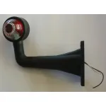 Lampa gabarit auto 12V cu cot 90°, rosu/alb, 21 cm, omologata