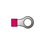 Papuci electrici izolati cu inel 5,3 mm rosii, 20 mm, set 10 buc Carpoint