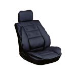 Husa scaun auto Carpoint pentru fata, cu suport lombar, neagra