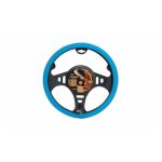 Husă volan albastră Artisan, handmade, piele sintetică, 37-39 cm