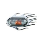 Ornament 3D Flaming crom 118x75 mm pentru VAG VW Audi Seat Skoda