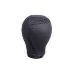 Ornament schimbător viteze universal din piele neagră, 72 mm, Automax