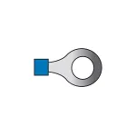 Papuci electrici izolati cu inel 6,4 mm, albastri, 26 mm, 10 bucati Carpoint