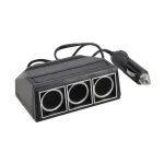 Priza auto tripla 12V Automax, 3 iesiri, cablu 80 cm, max. 100W