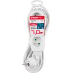 Kábel DG-F803B L-7 m, predlžovací, biely, 3x zásuvka, new edition