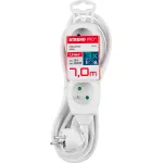 Prelungitor electric Strend Pro 7 m, 3 prize, alb, 10A, 2300W
