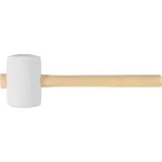 Ciocan de cauciuc Strend Pro 900 g, alb, cu mâner din lemn