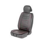 Husa protectie scaun auto Carpoint Genoa, negru cu dunga rosie, 1 buc