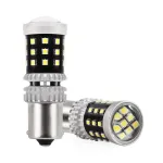 Bec LED Canbus AMIO BA15S P21W/R10W/R5W alb 12V/24V, set 2 buc