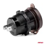Incarcator auto USB dublu AMIO QC3.0 12/24V cu voltmetru digital