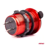 Incarcator auto AMIO 2xUSB QC 3.0 cu voltmetru digital, 12/24V, rezistent la apa