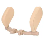 Pernă tetieră auto cu suport lateral din piele bej pentru confort la drum