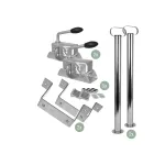 Set 2 picioare de sprijin Carpoint pentru remorca, 70 cm, 48 mm, metal