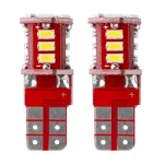 Set 2 becuri LED T10 W5W 12V, 21 SMD 3014, lumină albă 5600K, AMIO
