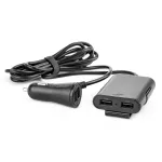 Incarcator auto AMIO 12/24V cu 4 porturi USB 2.4A si cablu 1.5 m