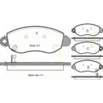 Plăcuțe de frână față Ford Transit 2000-2006 originale