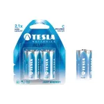 Baterii R14 C 1,5V Tesla Blue Zinc-Carbon, set 2 bucati