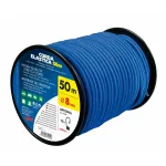 Cordon elastic cauciucat 8 mm, 50 m, albastru, pentru fixare multipla