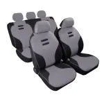 Huse scaun auto Kynox gri, set 9 piese pentru fata si bancheta spate