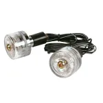 Capete ghidon moto universale iluminate 12V, aluminiu, 2 buc, albastre