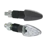 Semnalizări direcție moto LED 12V, set 2 bucăți, finisaj carbon