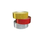 Bandă reflectorizantă roșie 50 mm x 50 m pentru semnalizare vizibilă