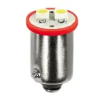 Set 2 becuri LED BA9s rosii 12V Hyper-Led4, 2 SMD, pentru iluminare interioara