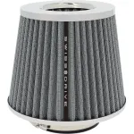 Filtru de aer sport universal gri cu 4 inele pentru tuning auto