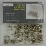 Set piulite cu cap plin 150 piese, 6 marimi M3-M10, in cutie organizatoare