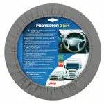 Husa volan elasticizata 2 in 1 universala, protectie si confort, gri