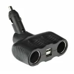 Priza dubla auto rabatabila 12/24V cu 2 porturi USB Duo-4