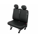 Huse scaun furgoneta 2 locuri DV2-L din imitatie piele neagra
